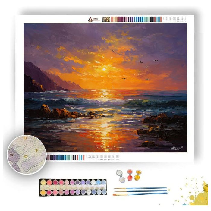 LIMA COAST SUNSET - Paint by Numbers Full Kit