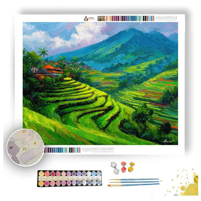 BALI RICE TERRACES - Paint by Numbers Full Kit