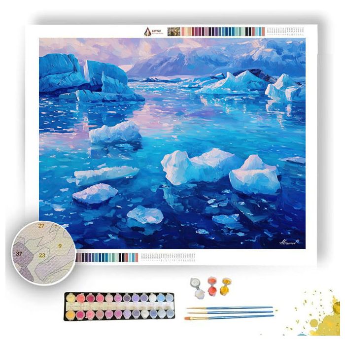 GLACIER LAGOON ICE - Paint by Numbers Full Kit