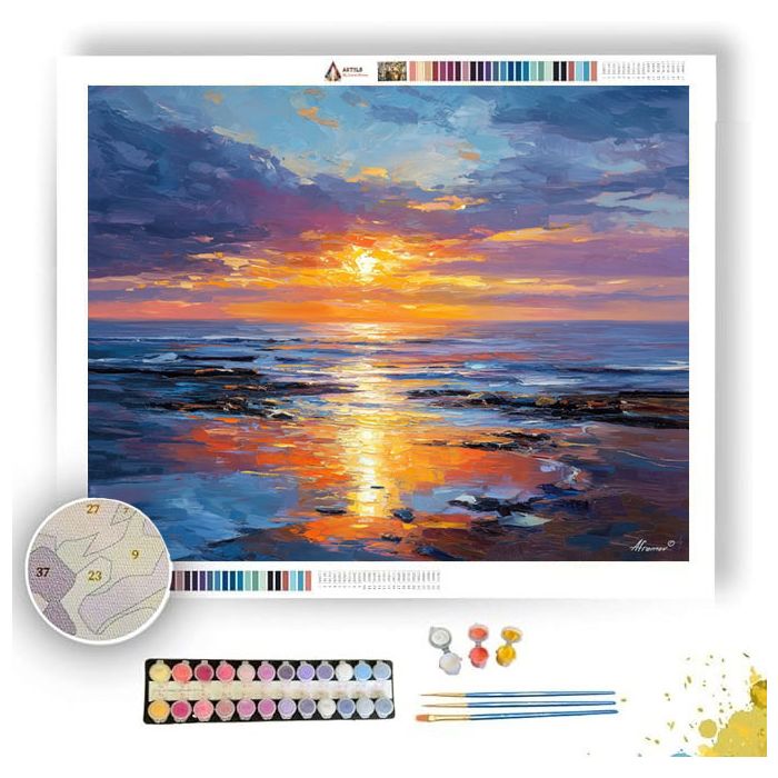 MIDNIGHT SUN SHORE - Paint by Numbers Full Kit
