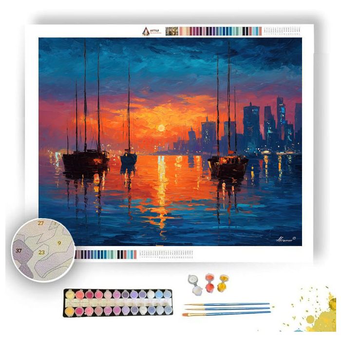 TOKYO BAY MORNING - Paint by Numbers Full Kit