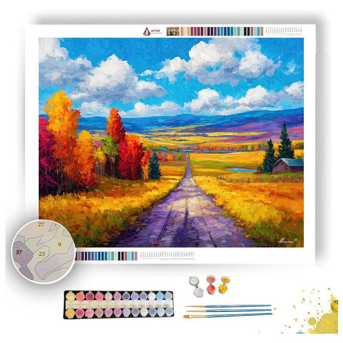 CANADIAN PRAIRIE ROAD - Paint by Numbers Full Kit