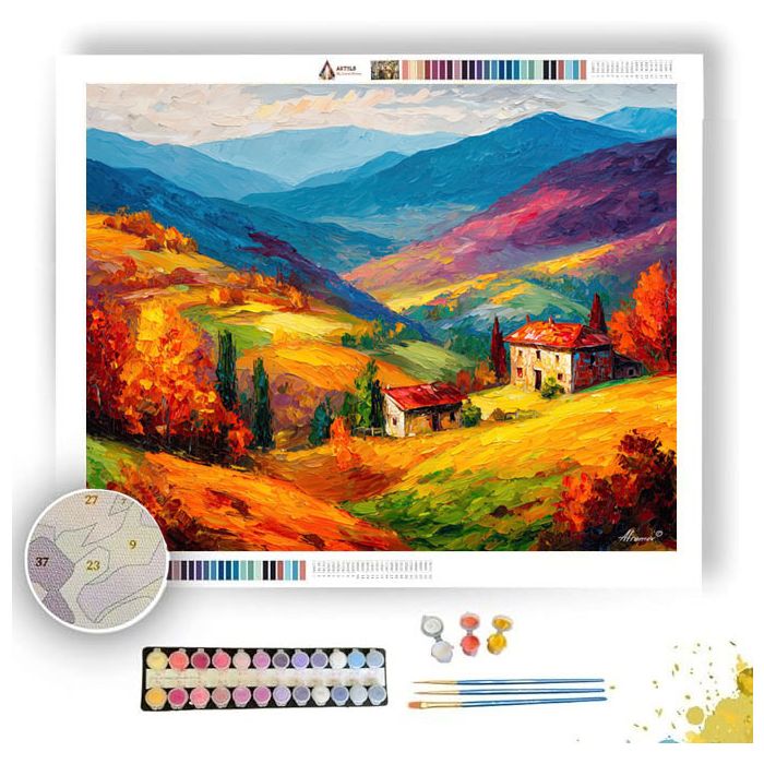 TURKISH AUTUMN HILLS - Paint by Numbers Full Kit