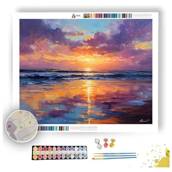 PORTUGUESE COAST SUNSET - Paint by Numbers Full Kit