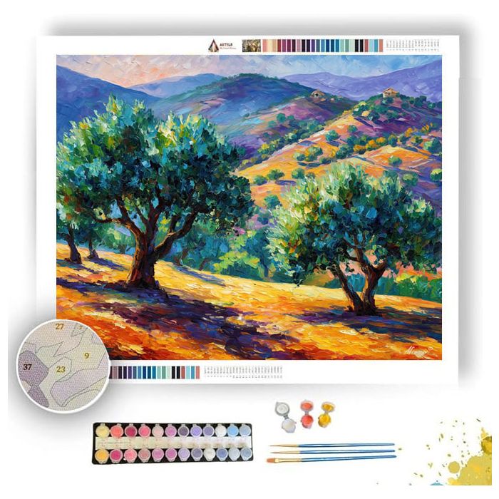 PROVENCE OLIVE GROVES - Paint by Numbers Full Kit