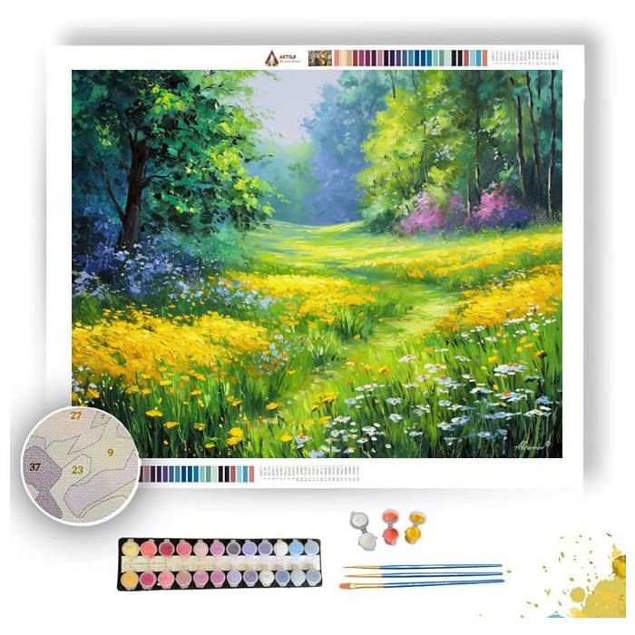 DANISH SPRING MEADOW - Paint by Numbers Full Kit