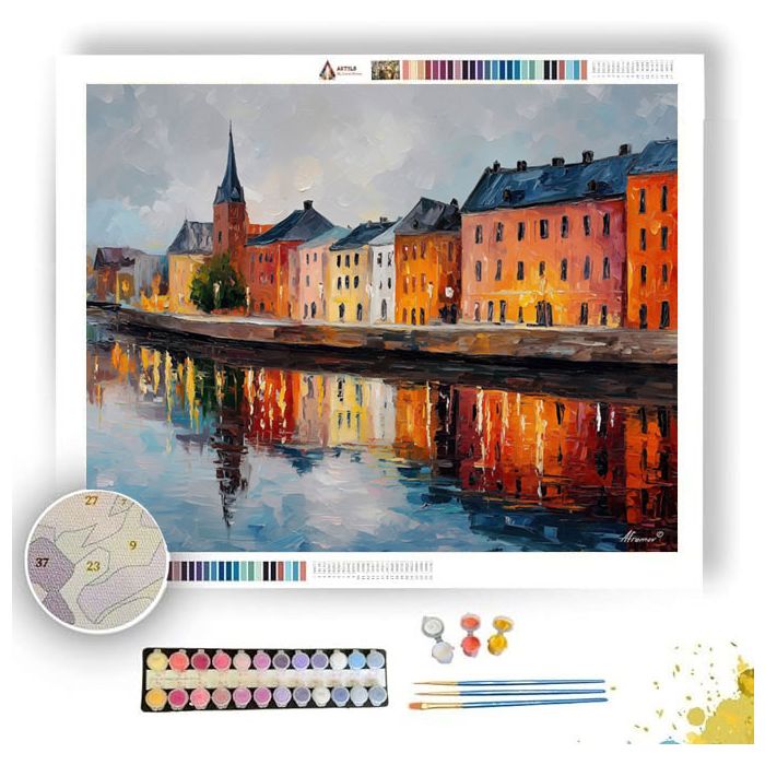 UPPSALA RIVER SCENE - Paint by Numbers Full Kit