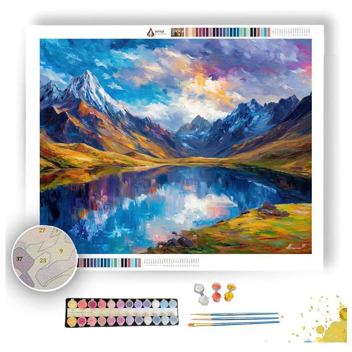 ANDEAN LAKE MIRROR - Paint by Numbers Full Kit