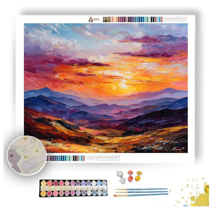 ANDES SUNSET RIDGE - Paint by Numbers Full Kit