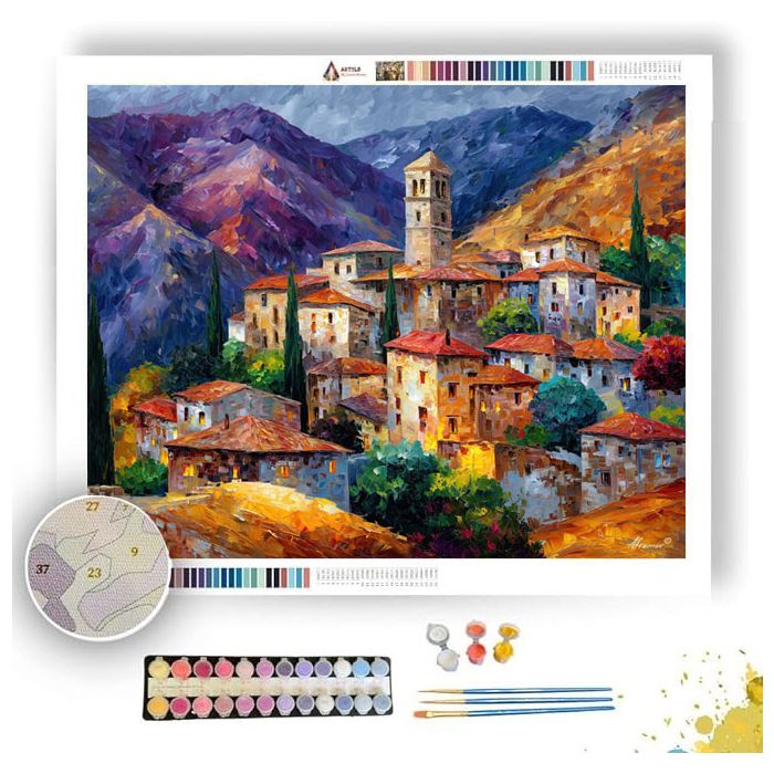 SPANISH MOUNTAIN VILLAGE - Paint by Numbers Full Kit