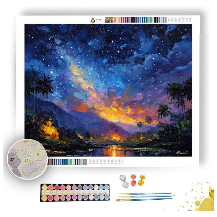 INDONESIAN NIGHT SKY - Paint by Numbers Full Kit