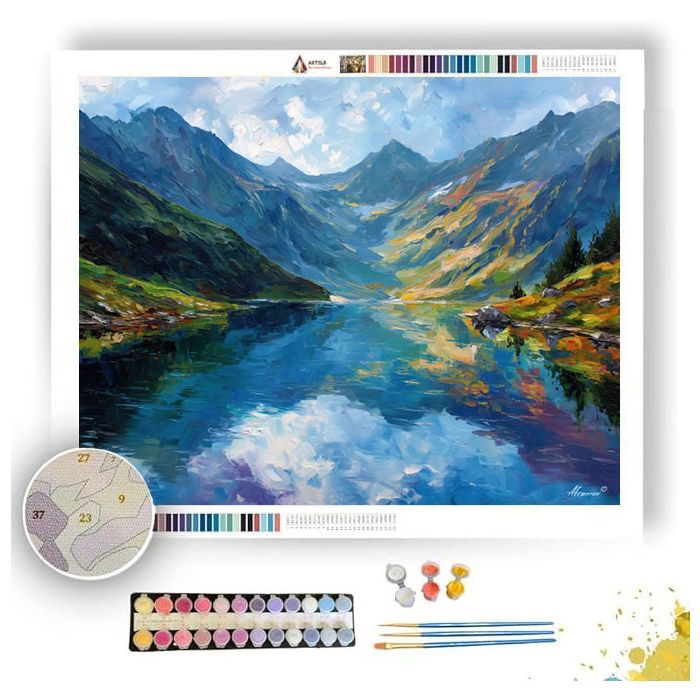 AUSTRIAN LAKE REFLECTION - Paint by Numbers Full Kit