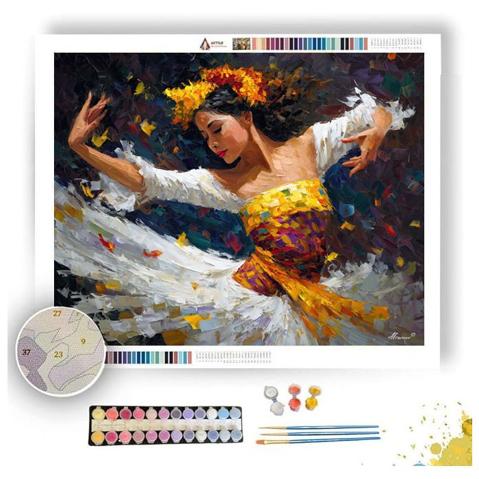 BALINESE DANCE MOMENT - Paint by Numbers Full Kit
