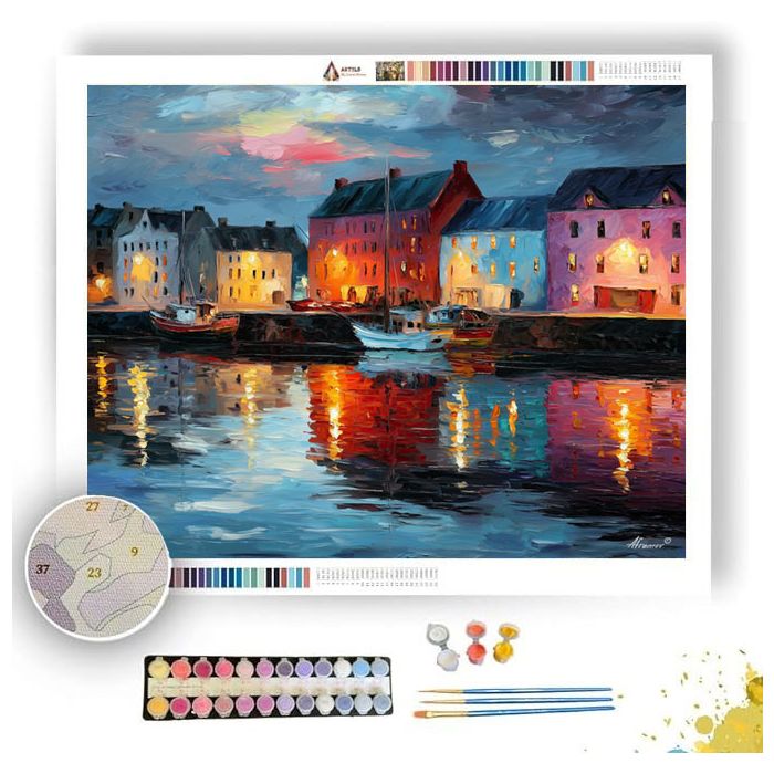 GALWAY HARBOR EVENING - Paint by Numbers Full Kit