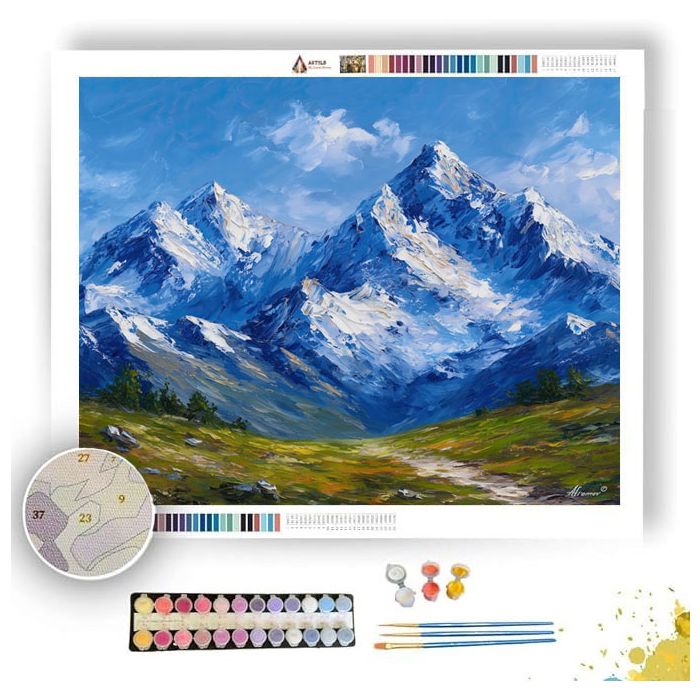 SOUTHERN ALPS PEAKS - Paint by Numbers Full Kit