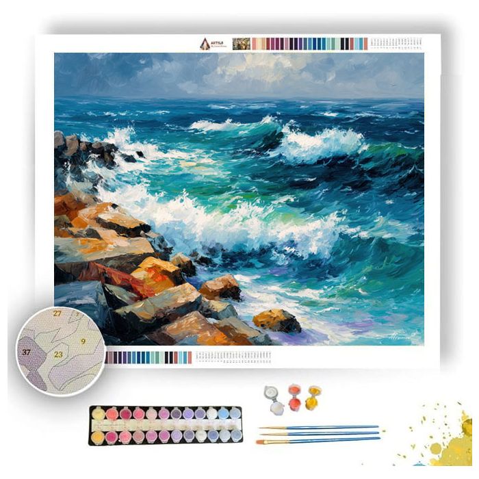 BASQUE COAST WAVES - Paint by Numbers Full Kit