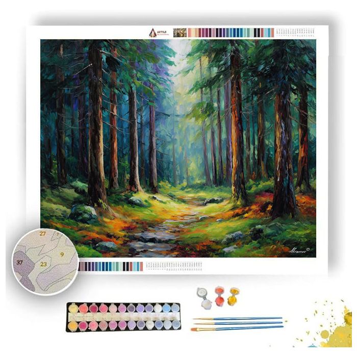 NORWEGIAN FOREST PATH - Paint by Numbers Full Kit