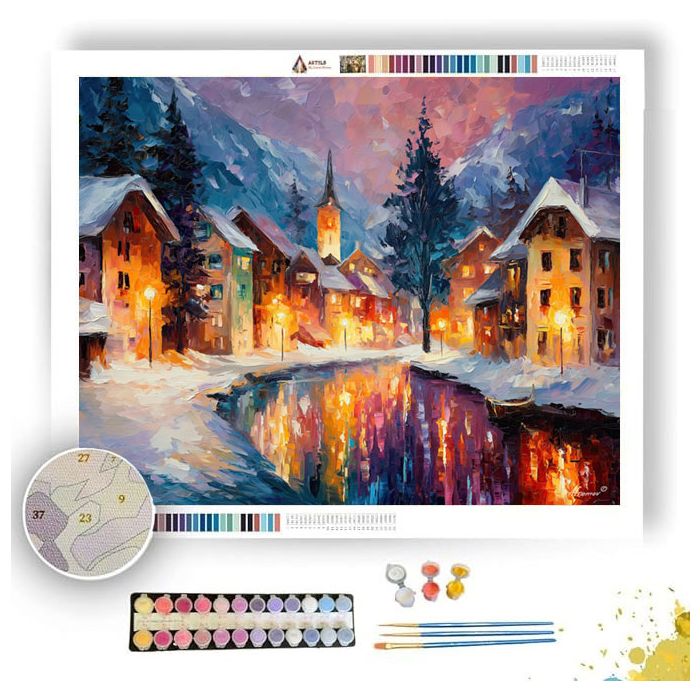 SWISS WINTER VILLAGE - Paint by Numbers Full Kit