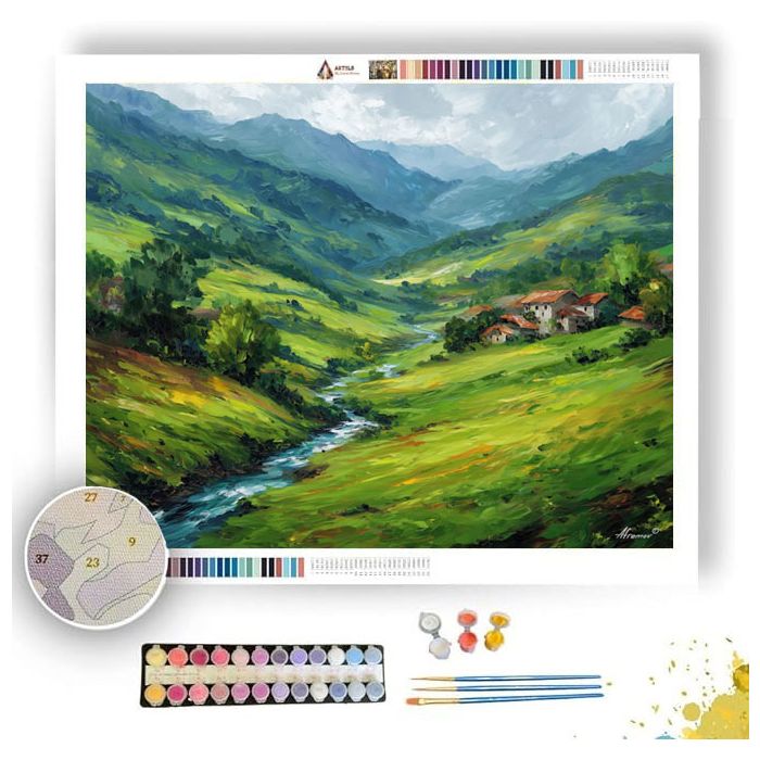 PERUVIAN SPRING VALLEY - Paint by Numbers Full Kit
