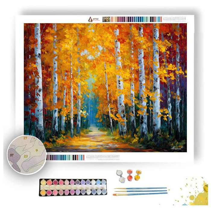 AUTUMN BIRCH FOREST - Paint by Numbers Full Kit