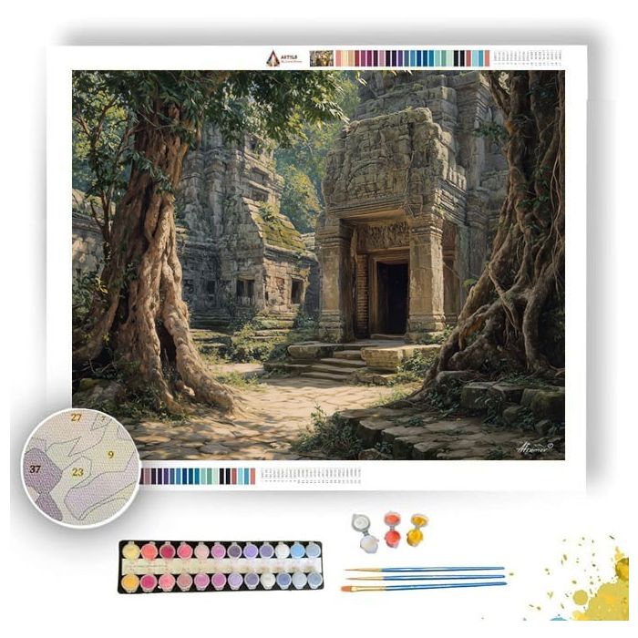 ANGKOR TEMPLE ROOTS - Paint by Numbers Full Kit
