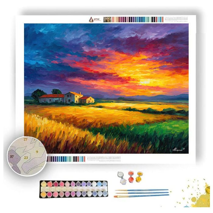 PORTUGUESE SUNSET FIELDS - Paint by Numbers Full Kit