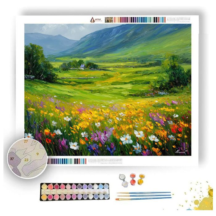 IRISH SPRING MEADOW - Paint by Numbers Full Kit