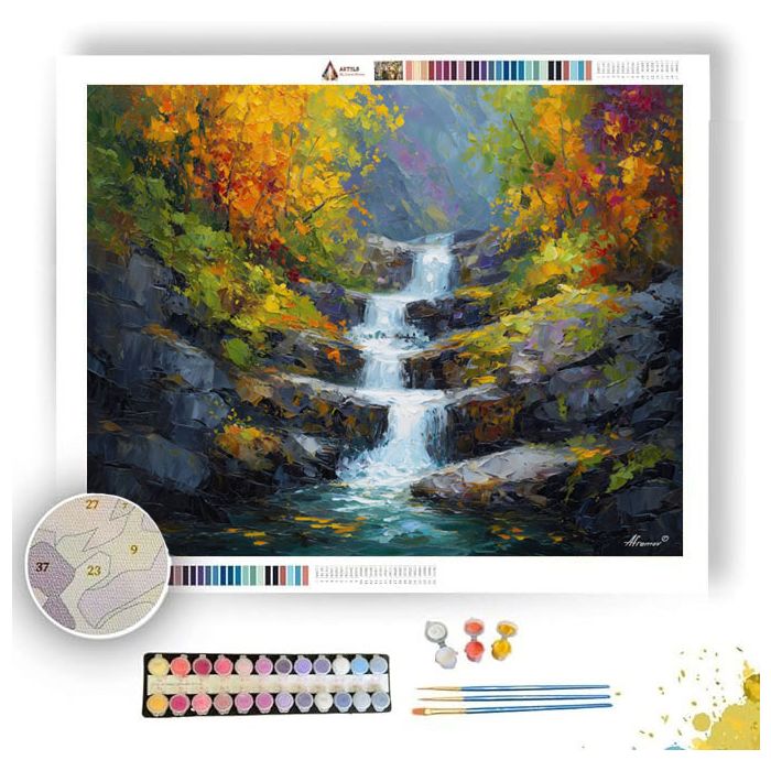 DANDELION GORGE FALLS - Paint by Numbers Full Kit