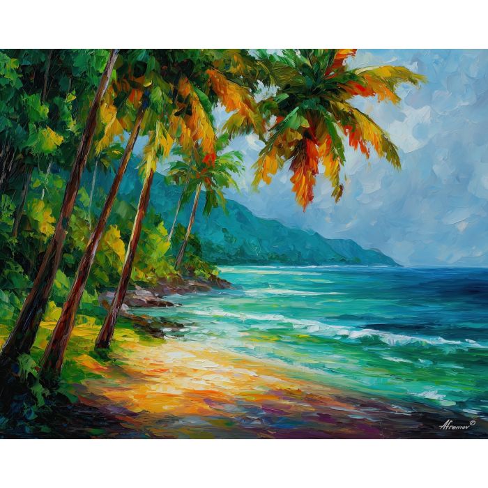 osa peninsula,costa rica coast,jungle shoreline,oil painting,afremov style