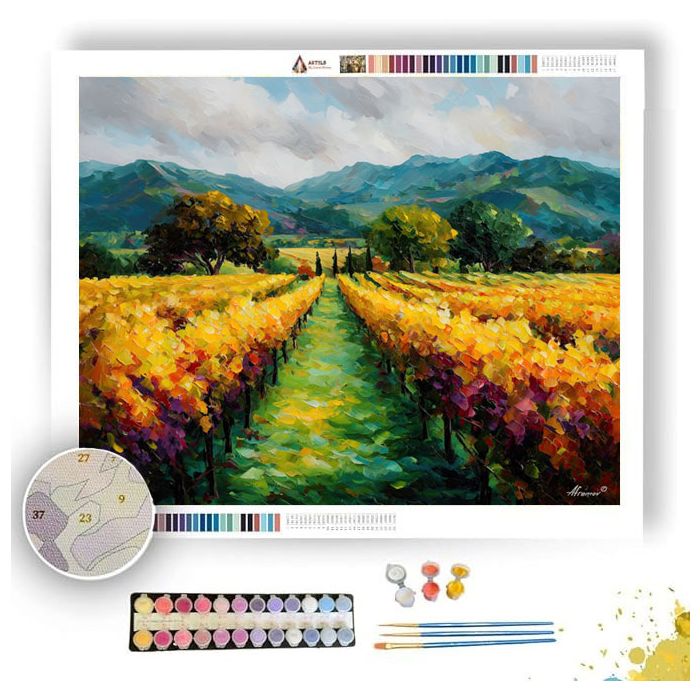 CHAMPAGNE VINEYARDS - Paint by Numbers Full Kit