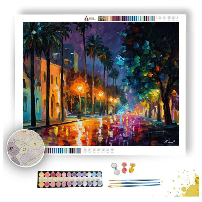 SAN JOSE EVENING STREET - Paint by Numbers Full Kit