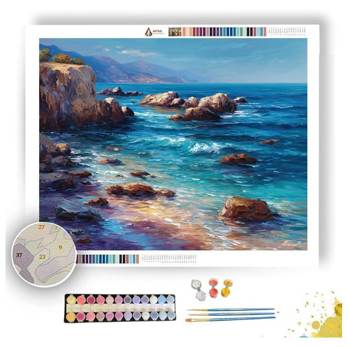 CRETE COAST MORNING - Paint by Numbers Full Kit