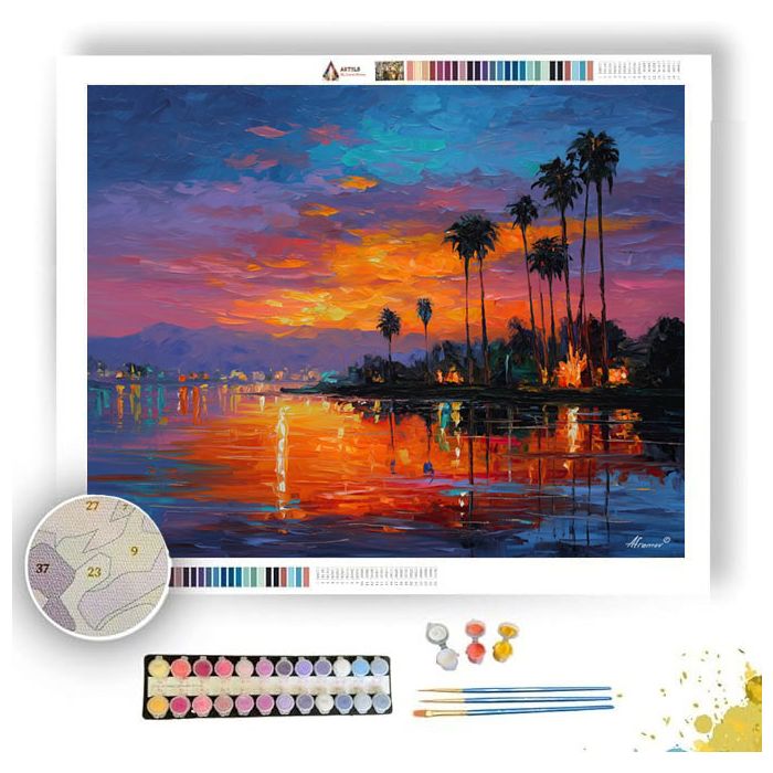 NILE RIVER DUSK - Paint by Numbers Full Kit