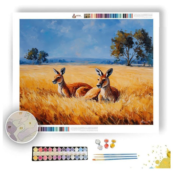 KANGAROO PLAINS - Paint by Numbers Full Kit