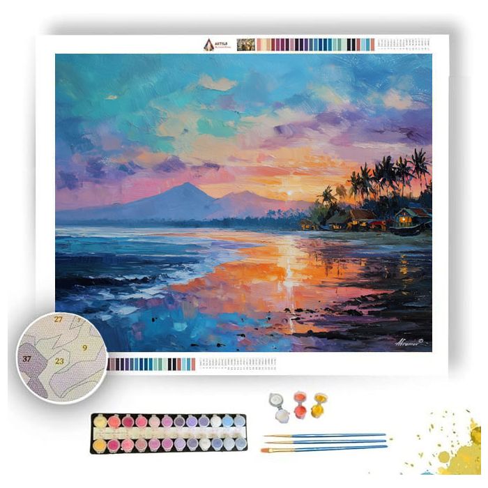 LOMBOK BEACH DAWN - Paint by Numbers Full Kit