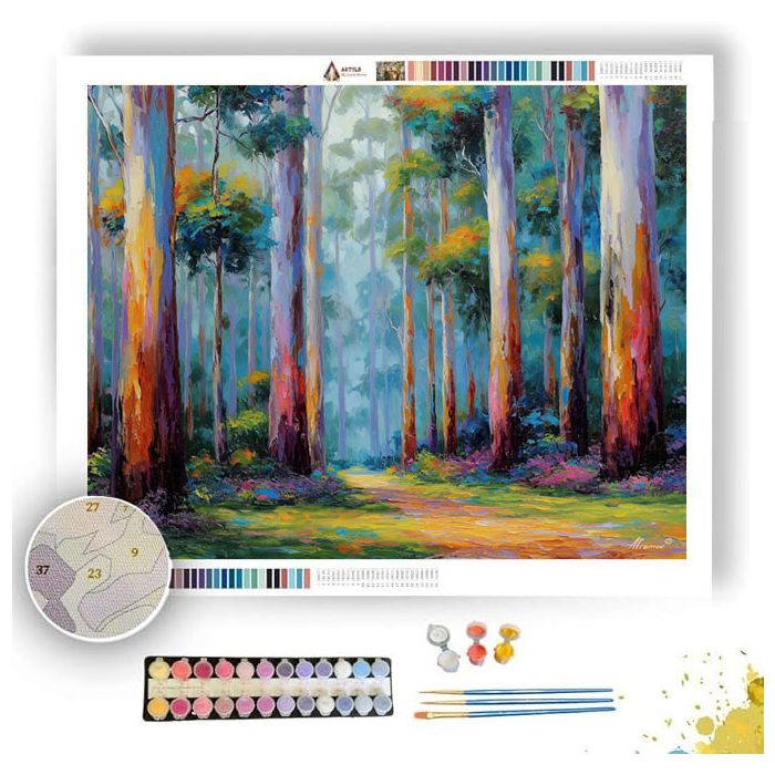 AUSTRALIAN EUCALYPT FOREST - Paint by Numbers Full Kit
