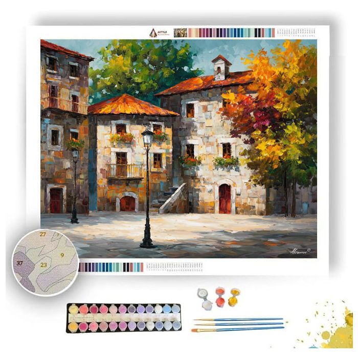 PORTUGUESE VILLAGE SQUARE - Paint by Numbers Full Kit
