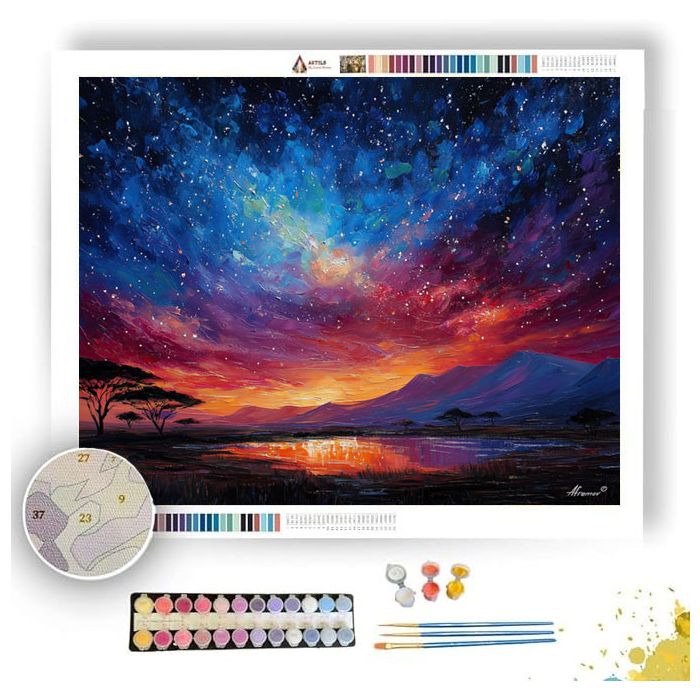 AFRICAN NIGHT SKY - Paint by Numbers Full Kit