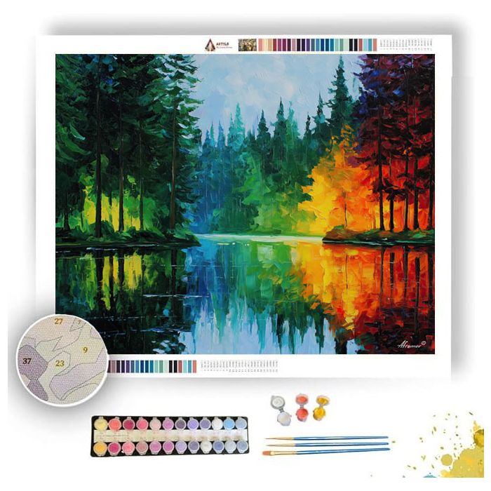 FINNISH LAKE MIRROR - Paint by Numbers Full Kit