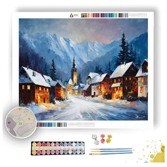 ALPINE WINTER VILLAGE - Paint by Numbers Full Kit