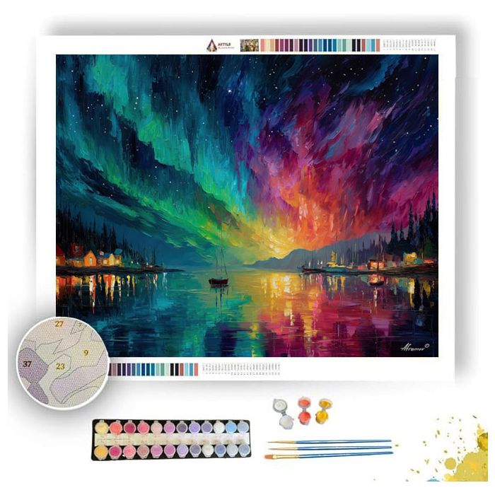 NORTHERN LIGHTS LAGOON - Paint by Numbers Full Kit