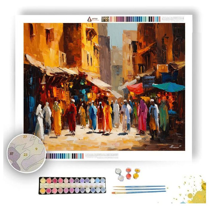 EGYPTIAN MARKET DAY - Paint by Numbers Full Kit