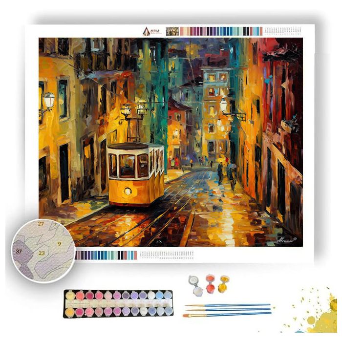 LISBON TRAM EVENING - Paint by Numbers Full Kit