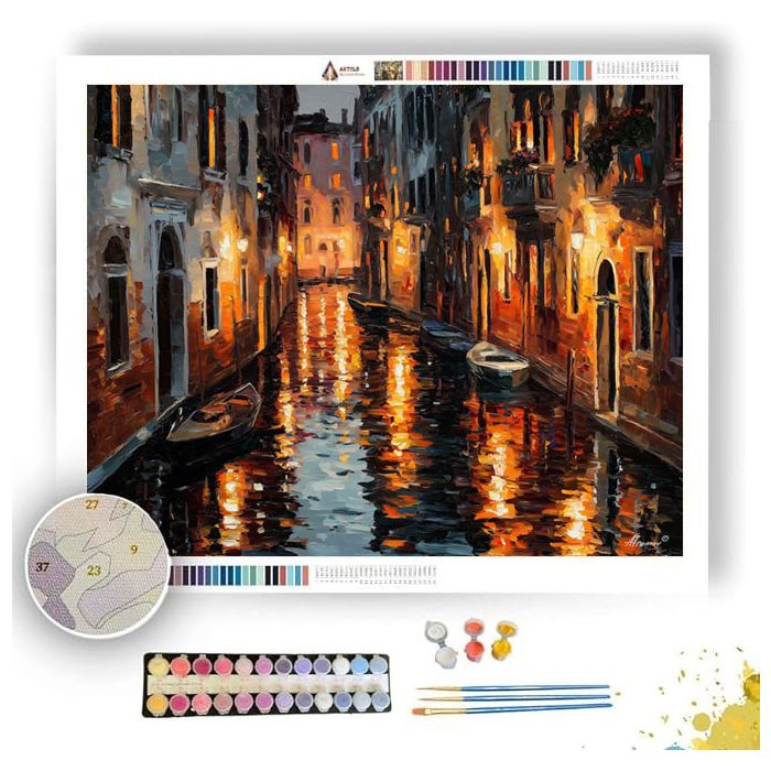 VENICE CANAL GLOW - Paint by Numbers Full Kit