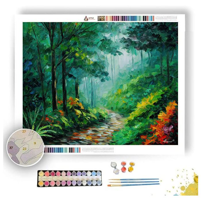 BRAZILIAN JUNGLE PATH - Paint by Numbers Full Kit