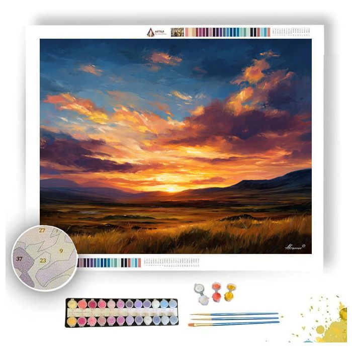 ICELANDIC SUNSET PLAIN - Paint by Numbers Full Kit