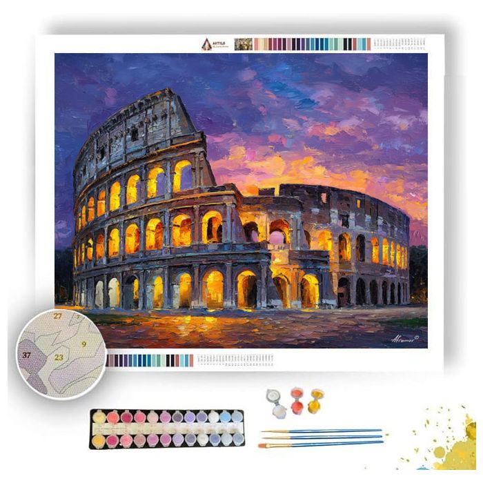 ROME COLISEUM DUSK - Paint by Numbers Full Kit