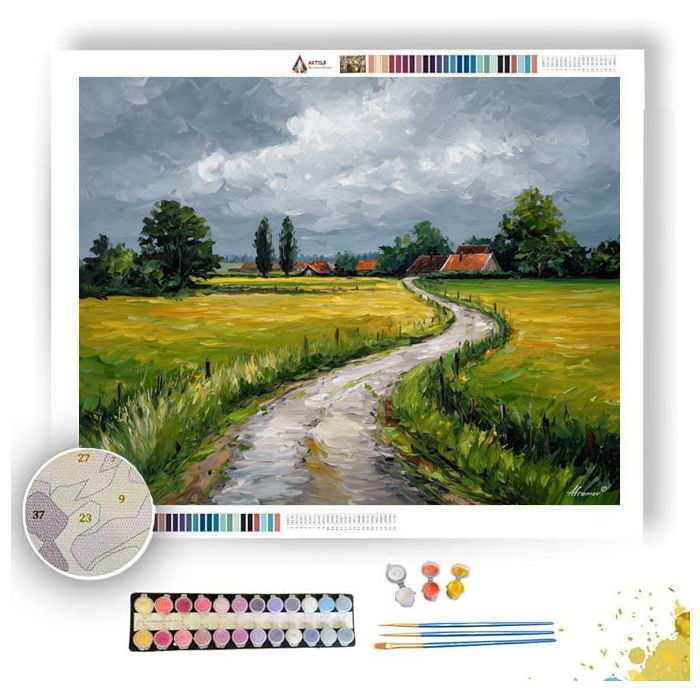 DUTCH COUNTRYSIDE ROAD - Paint by Numbers Full Kit