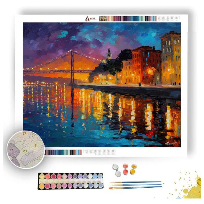 LISBON RIVER TWILIGHT - Paint by Numbers Full Kit