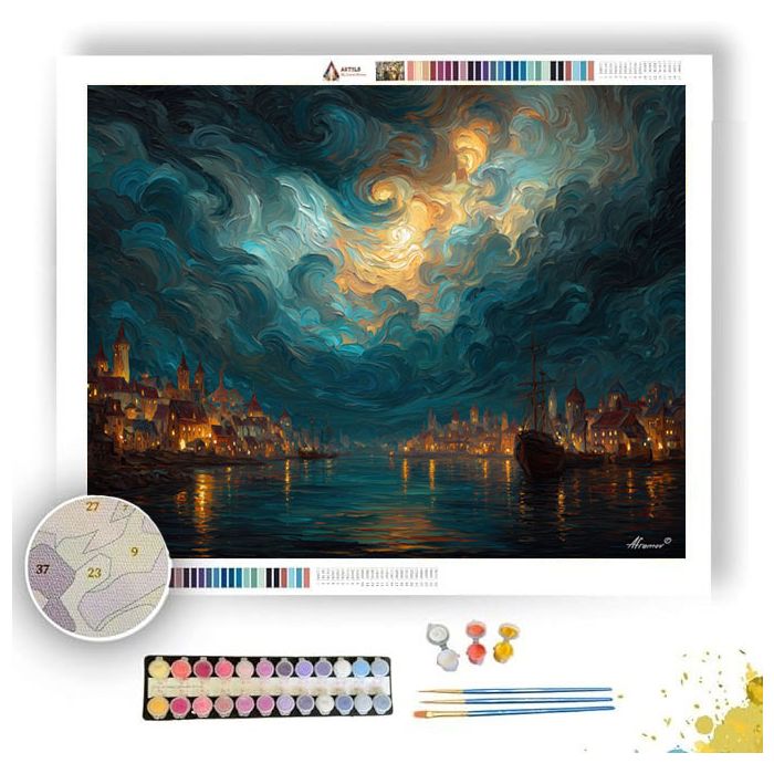 STORMGLASS HARBOR - Paint by Numbers Full Kit
